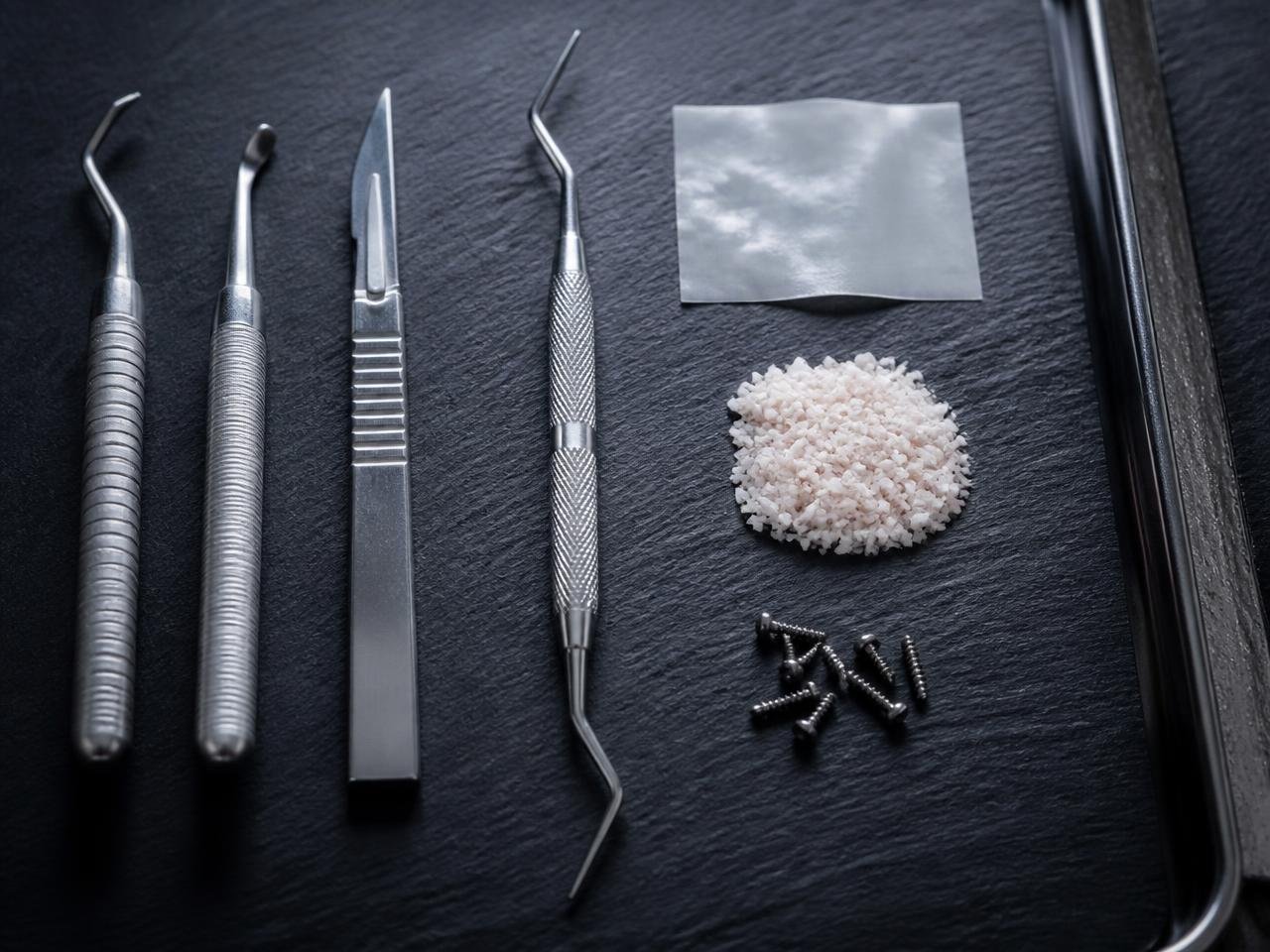 Biomateriais e instrumental — referência do curso Reconstrução Óssea e Gengival
